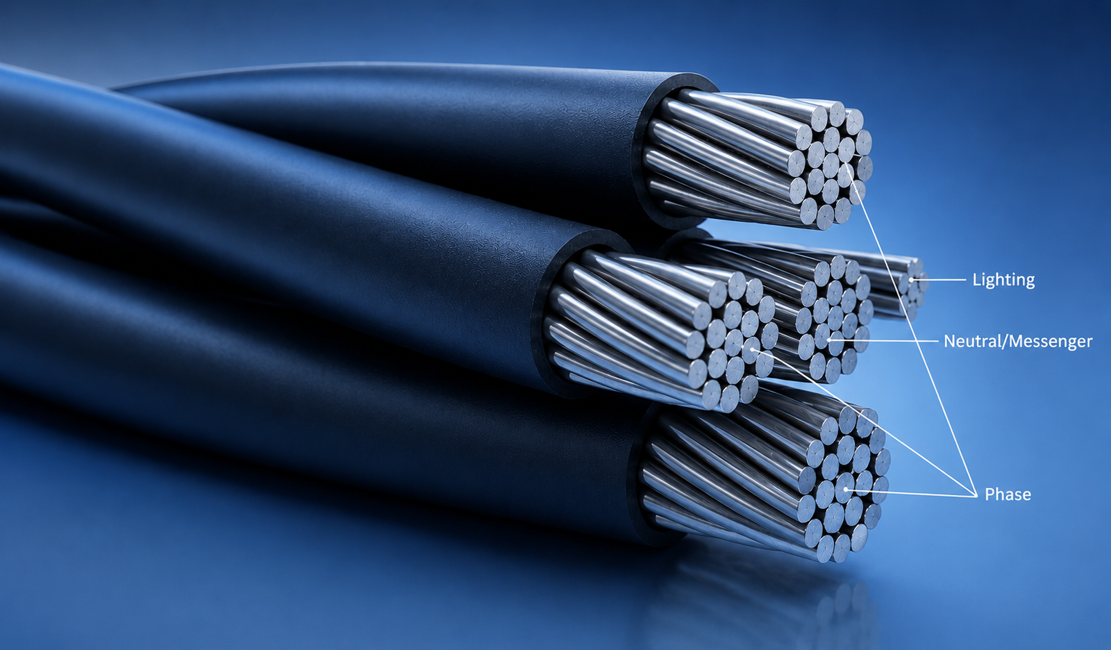 Aerial bunched cables
